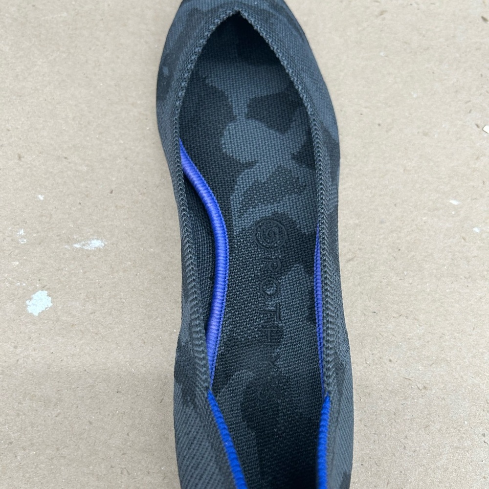 Rothy's Black and Blue Camouflage Flats